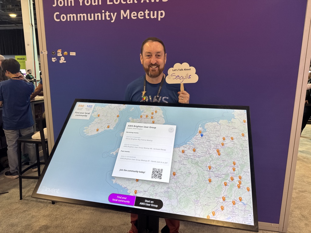 Karl Robinson on AWS Community Booth re:Invent 2024